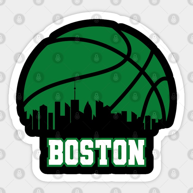 Boston Basketball Retro Sticker by Jurou